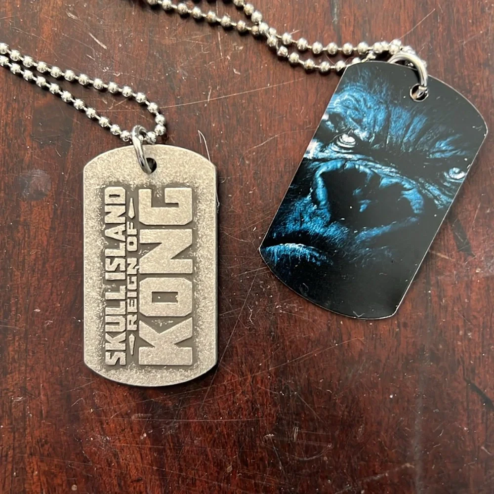 Skull Island Kong Dog Tag Necklace Universal Studios